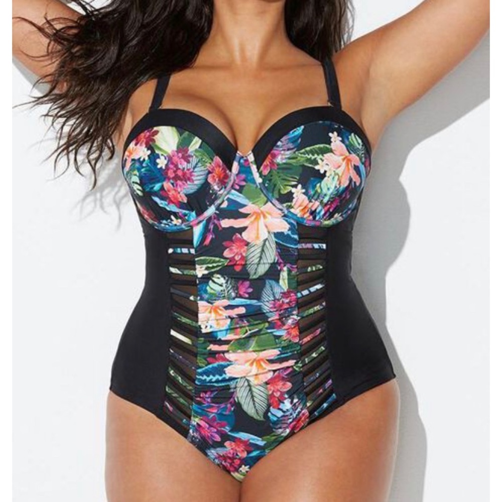 Ruched Underwire One Piece